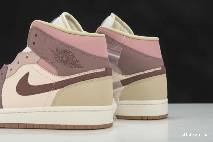 Jordan Mid Dark Mauve Smoky 1 Pony Air SE 0805